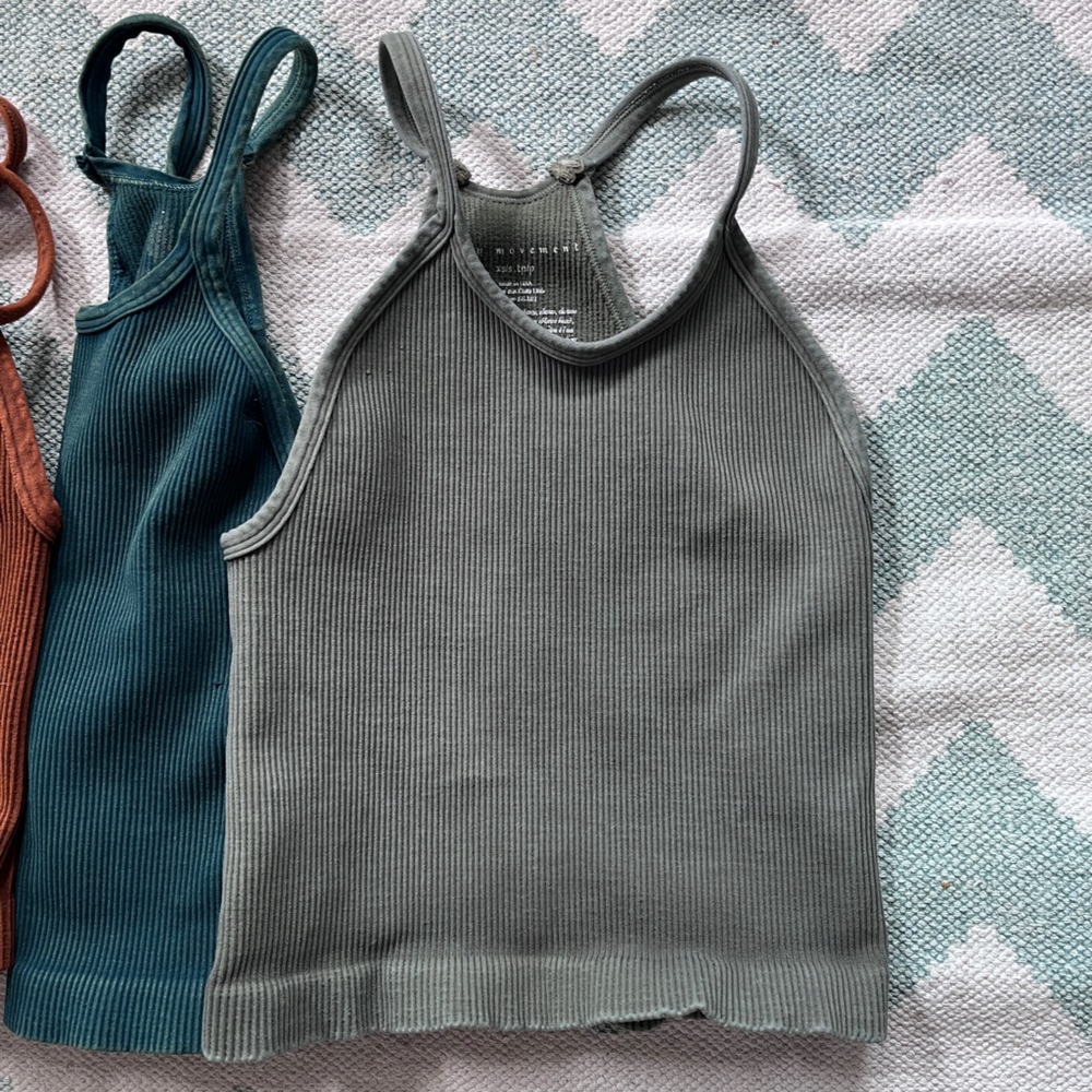 Free People Happiness Runs Long Crop in Army Green